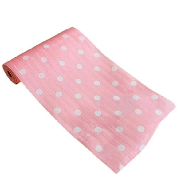 Bigstone 300cm Cute Polka Dots Shelf Paper Cabinet Drawer Liner Kitchen Table Mat(White Dot)
