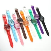Bigstone Jelly Watch Convenient to Wear Comfortable Bright Color Especial Quartz Watch for Gift