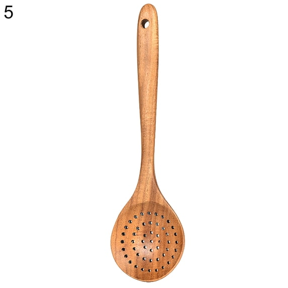 Bigstone Non-Stick Teakwood Wooden Spatula Spoon Household Kitchen Utensils Kitchenware(Type 5)