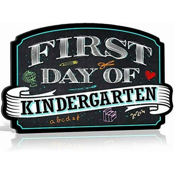 Bigtime | First Day Of School Photo Picture Prop Rigid Coroplast Sign 10 Inches | 1