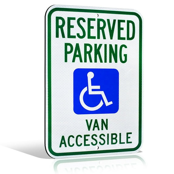 Bigtime | Signs Authority Metal Sign - Reserved Handicap Parking Van - Engineer