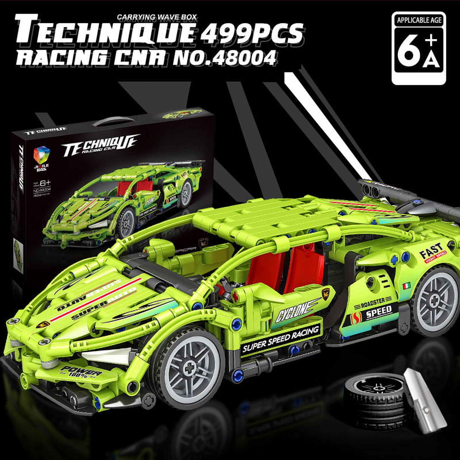 Building Blocks Kit Toys 6 Grades Racing Black Toys Gift Sports Car Series  Children Adult Happy Gifts, Descontos Para Todos