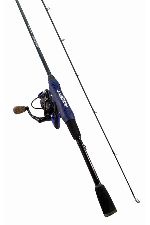 Big Water Comfortgrip Fishing Reel and Rod Combo / Fresh Water Fishing Reel / Medium Action / 7 Rod / 5.1:1 Gear Ratio / 2 Piece Fishing Rod and Reel / Lightweight Graphite Frame