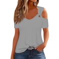 Xianyan Women's Fashion TShirt Shoulder Leakage Basic Tee Tops Shirts