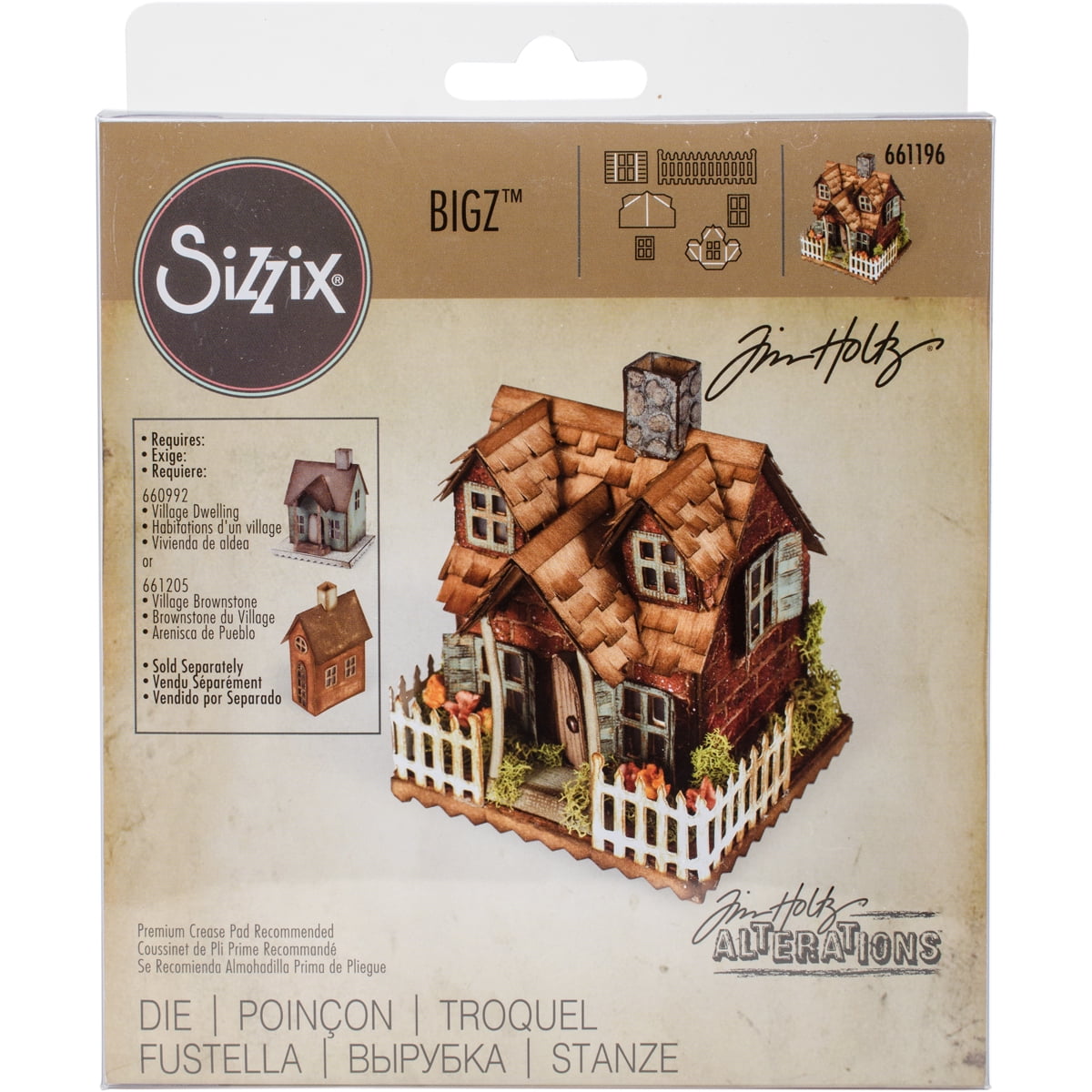 Sizzix Bigz Die By Tim Holtz-Village Surf Shack, Pk 1
