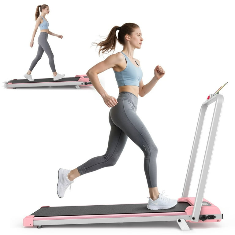 Bigzzia in Under Desk Folding Treadmill for Home, Easy Storage
