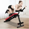 thumbnail image 1 of AQUVII Foldable Ab Machine, Ab Workout Equipment, Abdominal Trainers for Home, LCD Display, Red, 1 of 6
