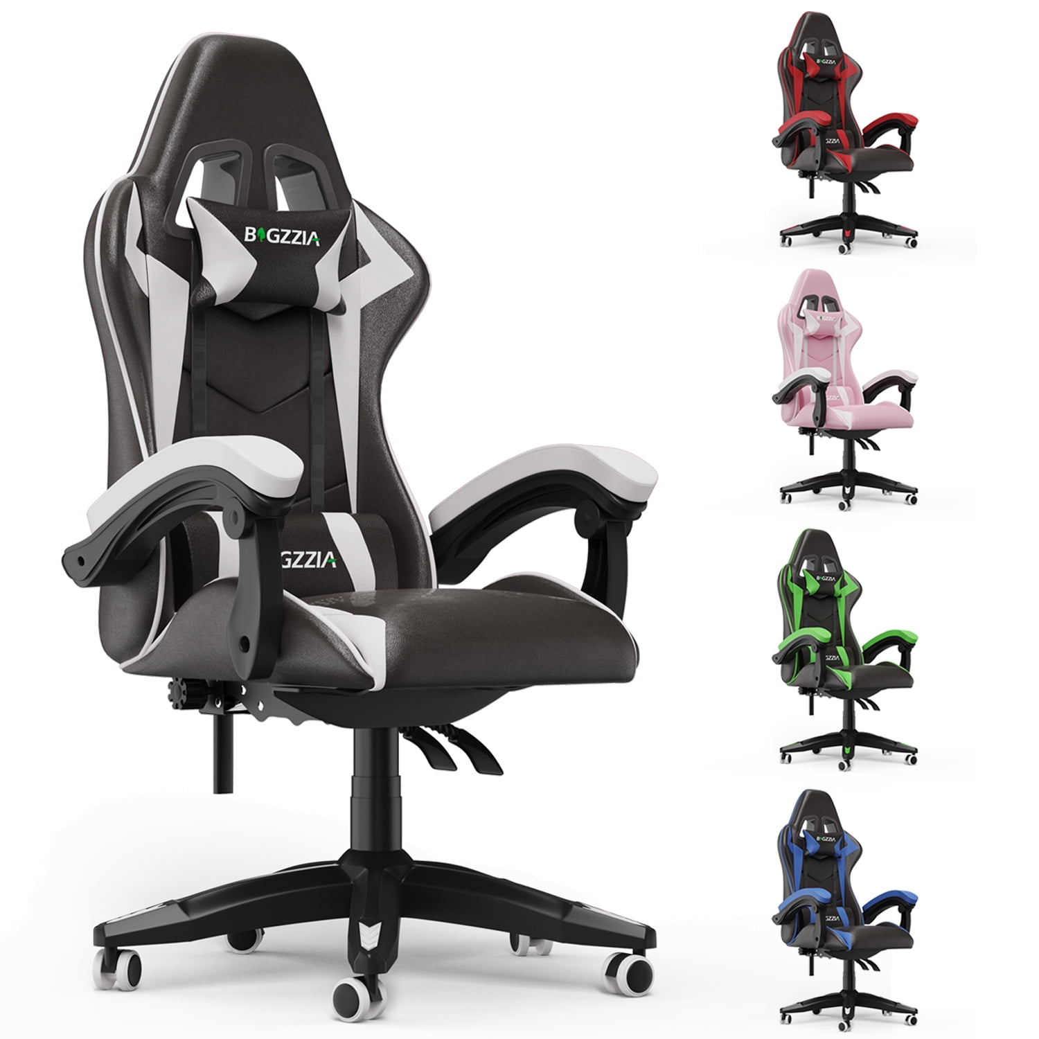 Bigzzia Gaming Chair Computer with Lumbar Support Height