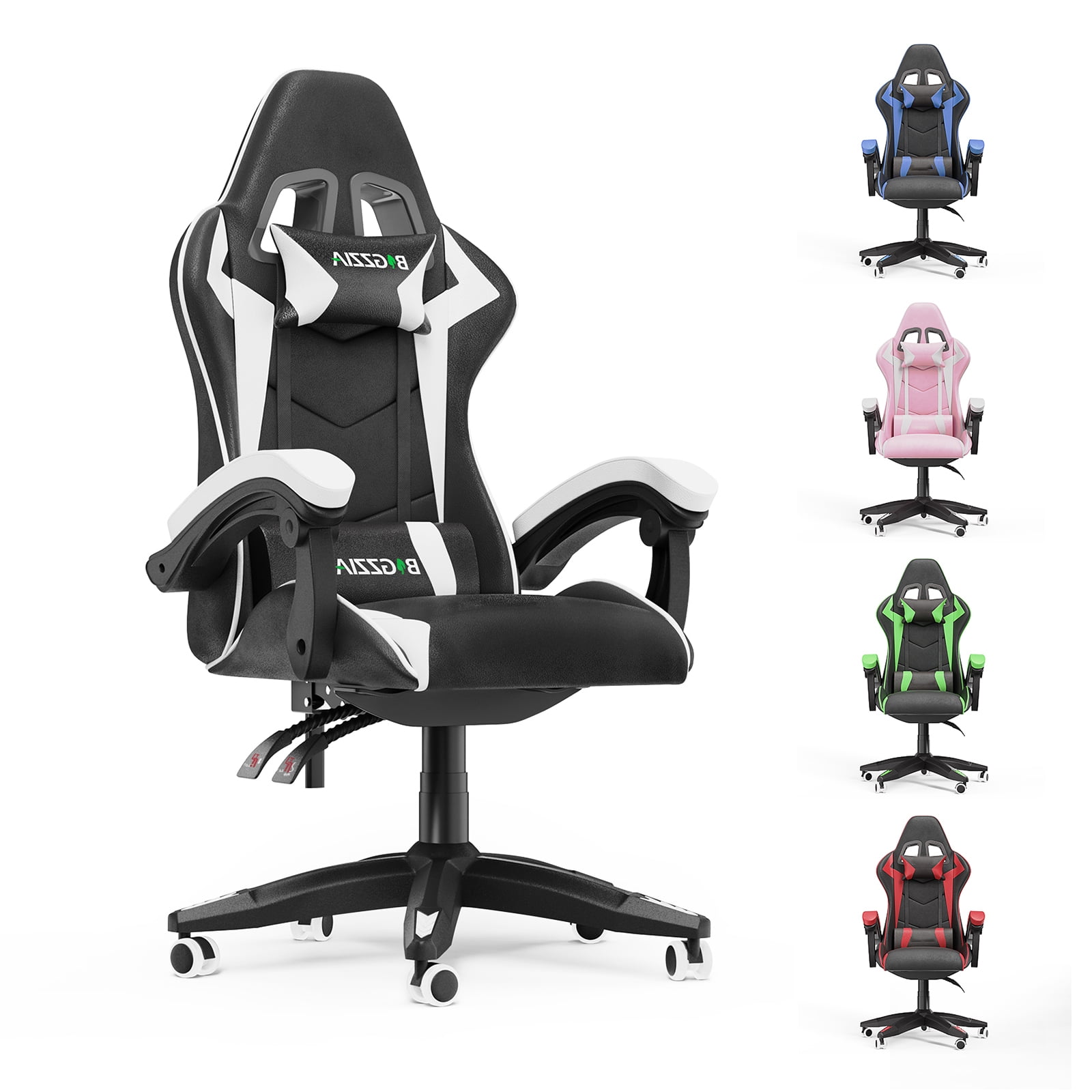 Bigzzia Gaming Chair, Computer with Lumbar Support Height Adjustable