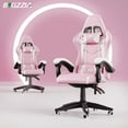 thumbnail image 1 of Bigzzia Gaming Chair, Ergonomic Game Chair with Headrest & Lumbar Pillow, Pink, 1 of 11