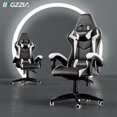 thumbnail image 1 of Bigzzia Gaming Chair Office Chair Desk Chair Computer Chair Swivel Chair for Teens Adults Girls(Black White), 1 of 7