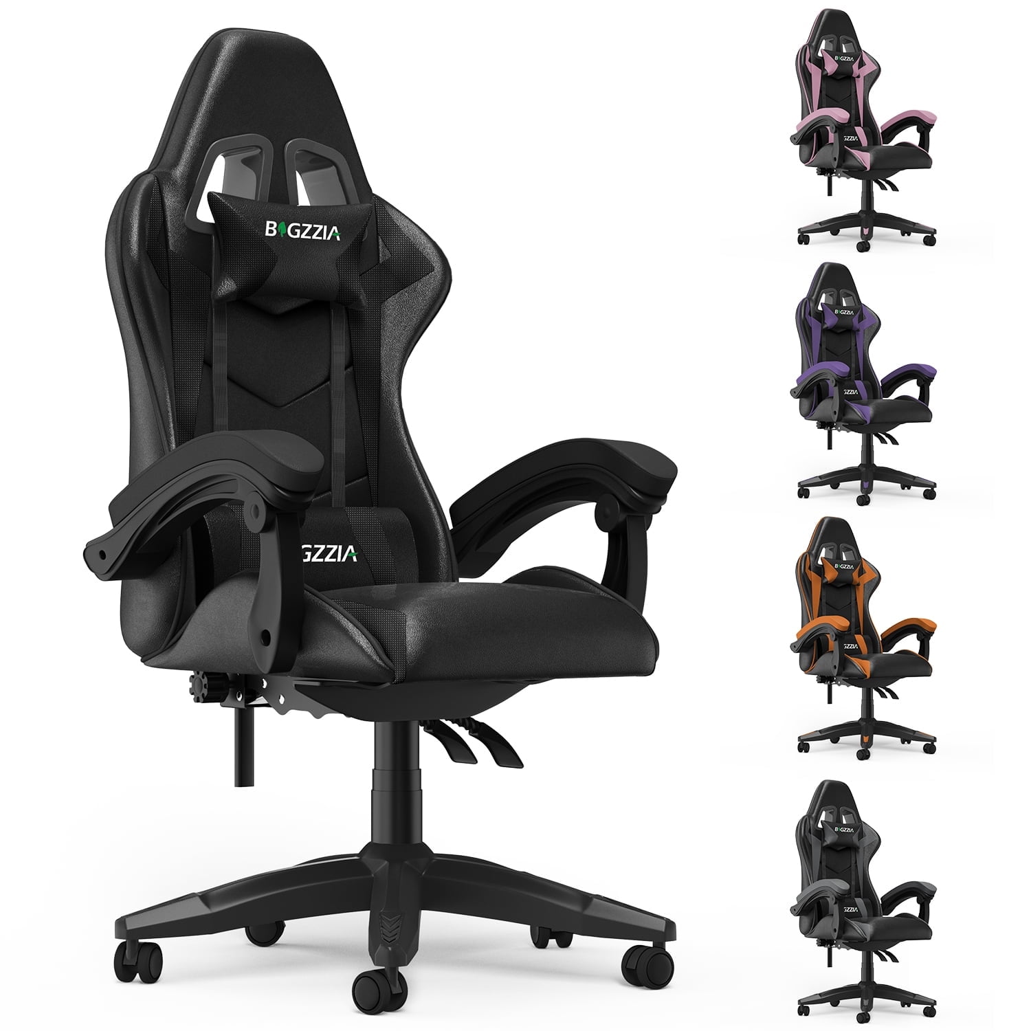 Bigzzia Gaming Chair Pu Leather Office Chair with Ergonomic 