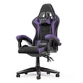 thumbnail image 1 of Bigzzia Gaming Chair Office Chair, Ergonomic Game Chair with Headrest & Lumbar Pillow, Purple, 1 of 8