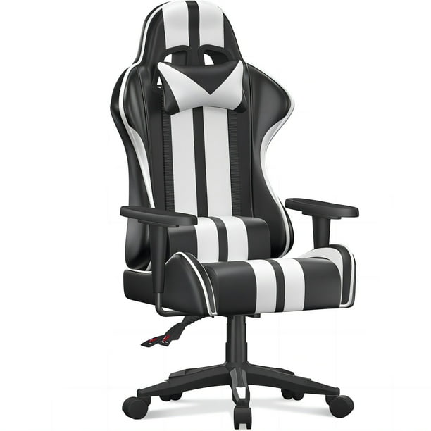 Bigzzia Gaming Chair Pu Leather Office Chair with Ergonomic Lumbar