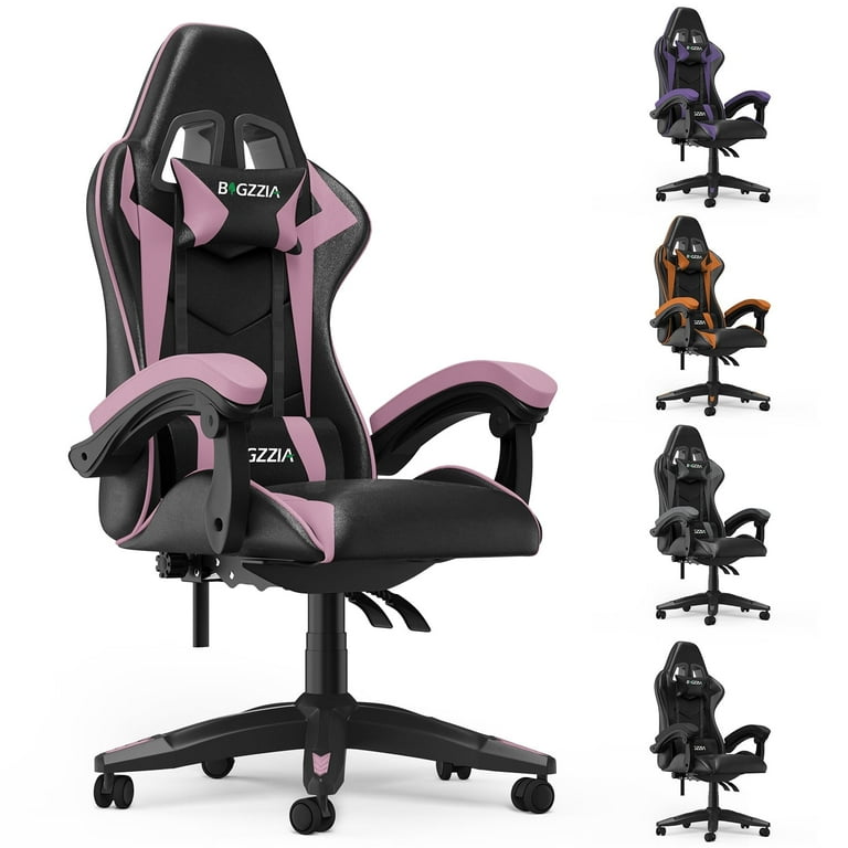 Bigzzia High Back Gaming Chair PC Office Chair Computer Racing Chair PU Desk Task Chair Ergonomic Executive Swivel Rolling Chair with Lumbar Support