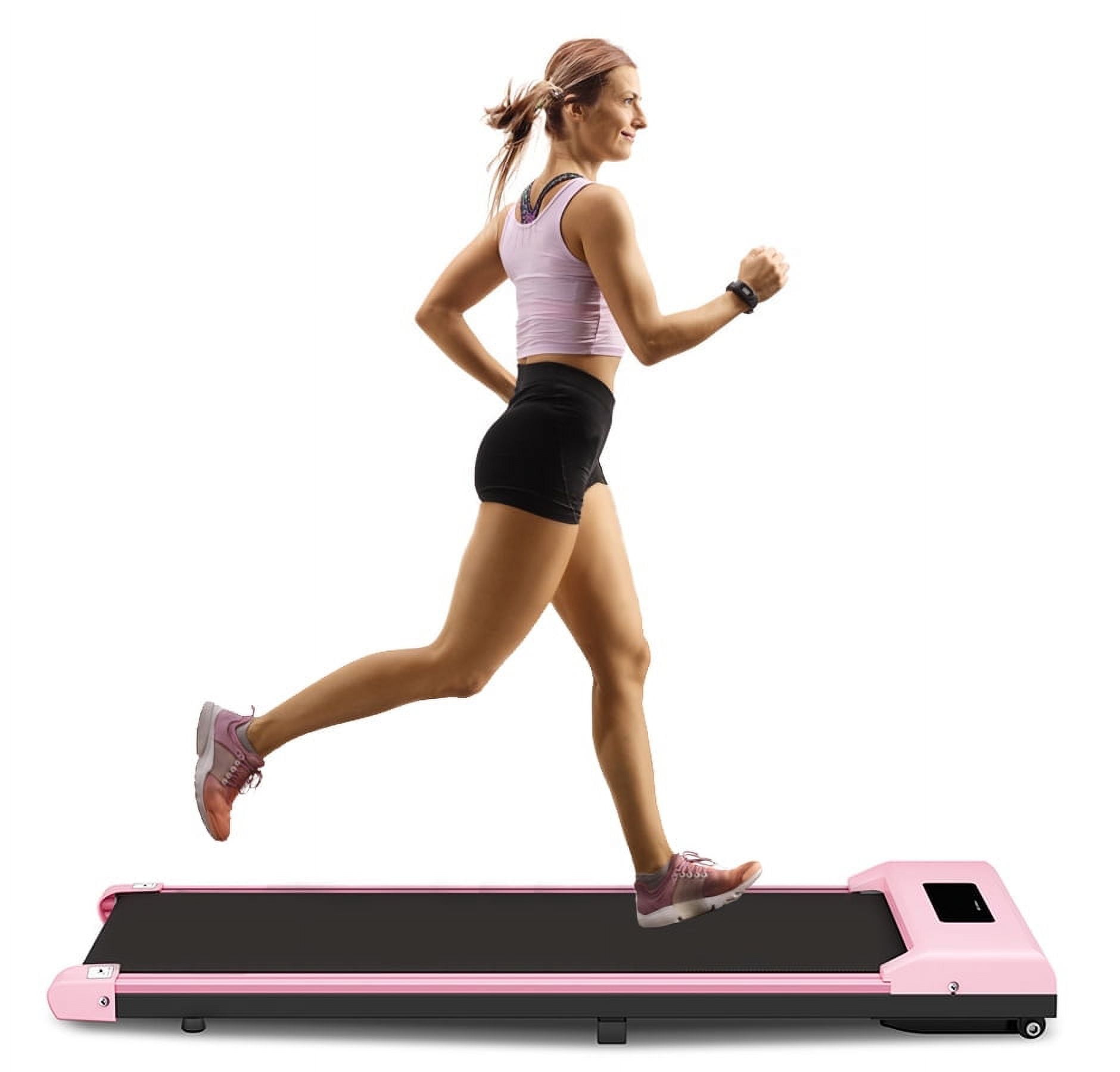 Bigzzia Under Desk Treadmill with Remote Control LCD Display 265 lbs Max Weight Pink in Togo at XOF 243793 Rating 5