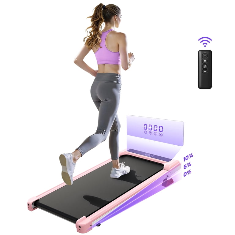 Bigzzia Flat Under Desk Treadmill, Easy Storage, Compact for Home
