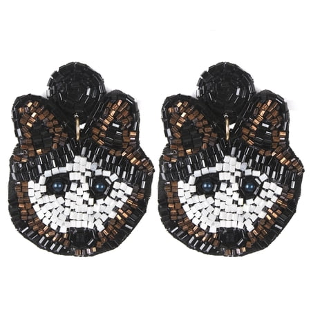 BiiU Classic black and White bead earing