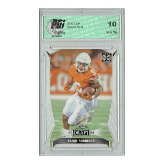 Bijan Robinson 2023 Leaf Football #41 Texas Rookie Card PGI 10