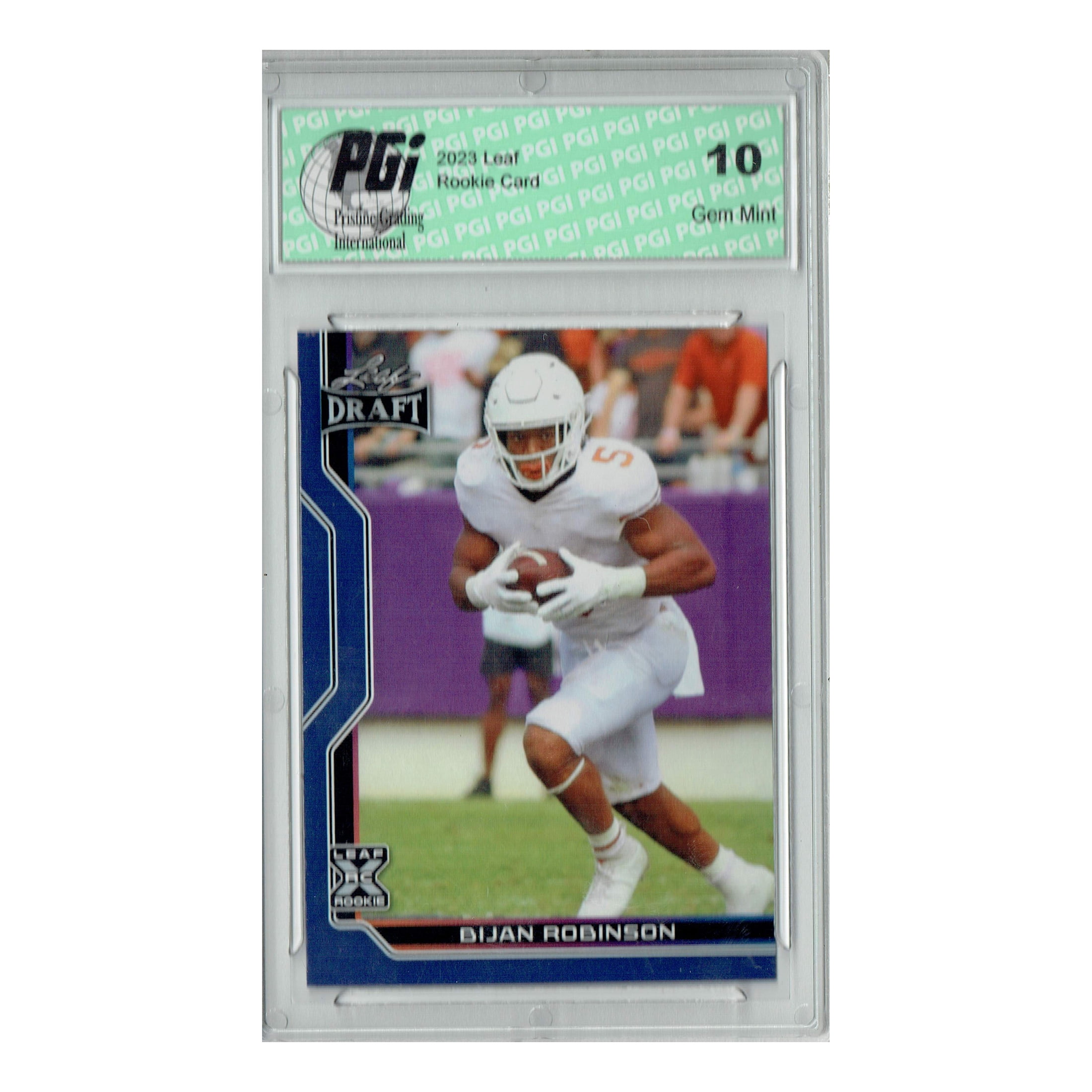 Bijan Robinson 2023 Leaf Football #B1-4 Blue Special Edtn. Rookie Card PGI 10