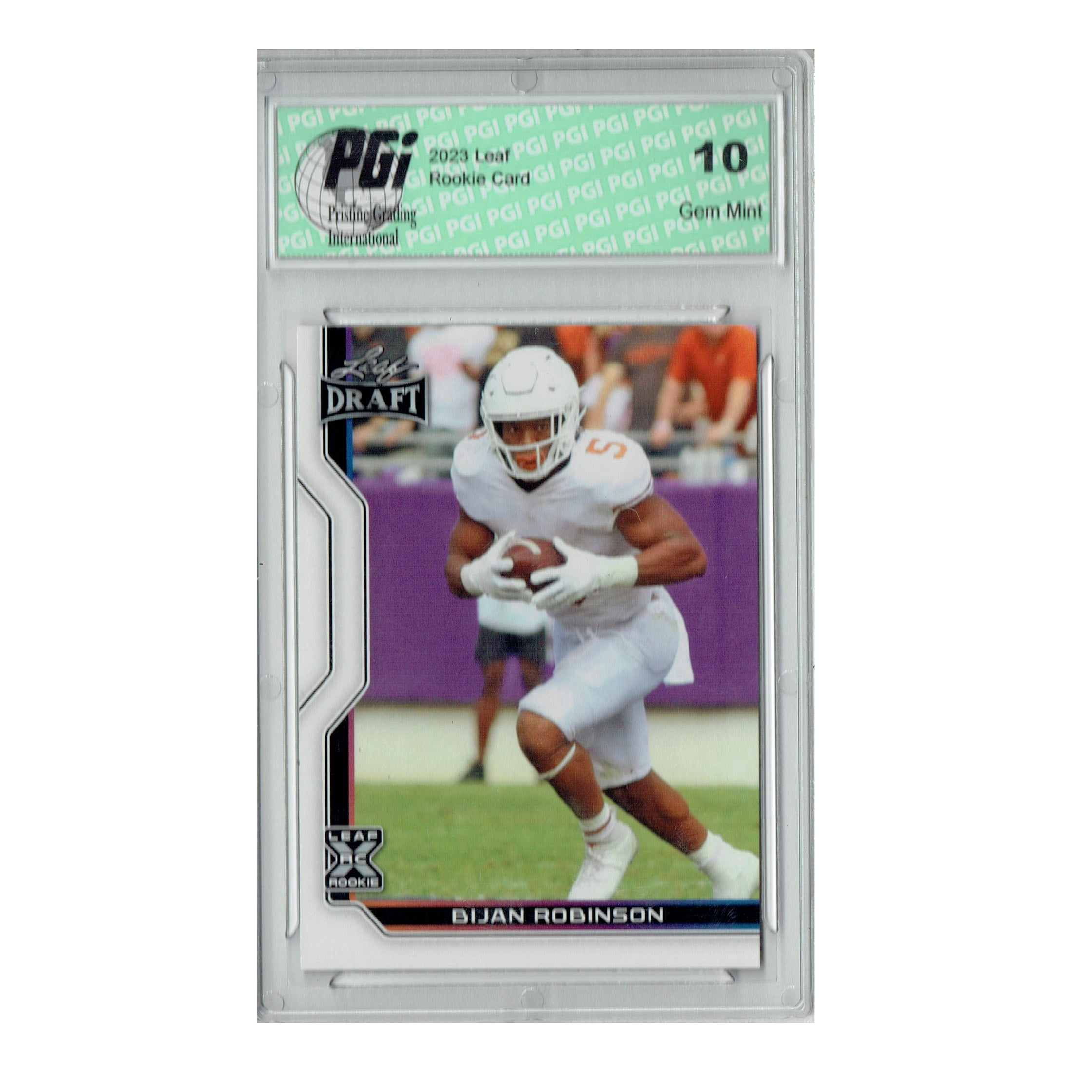 Bijan Robinson 2023 Leaf Football #B1-4 Special Edition Rookie Card PGI 10