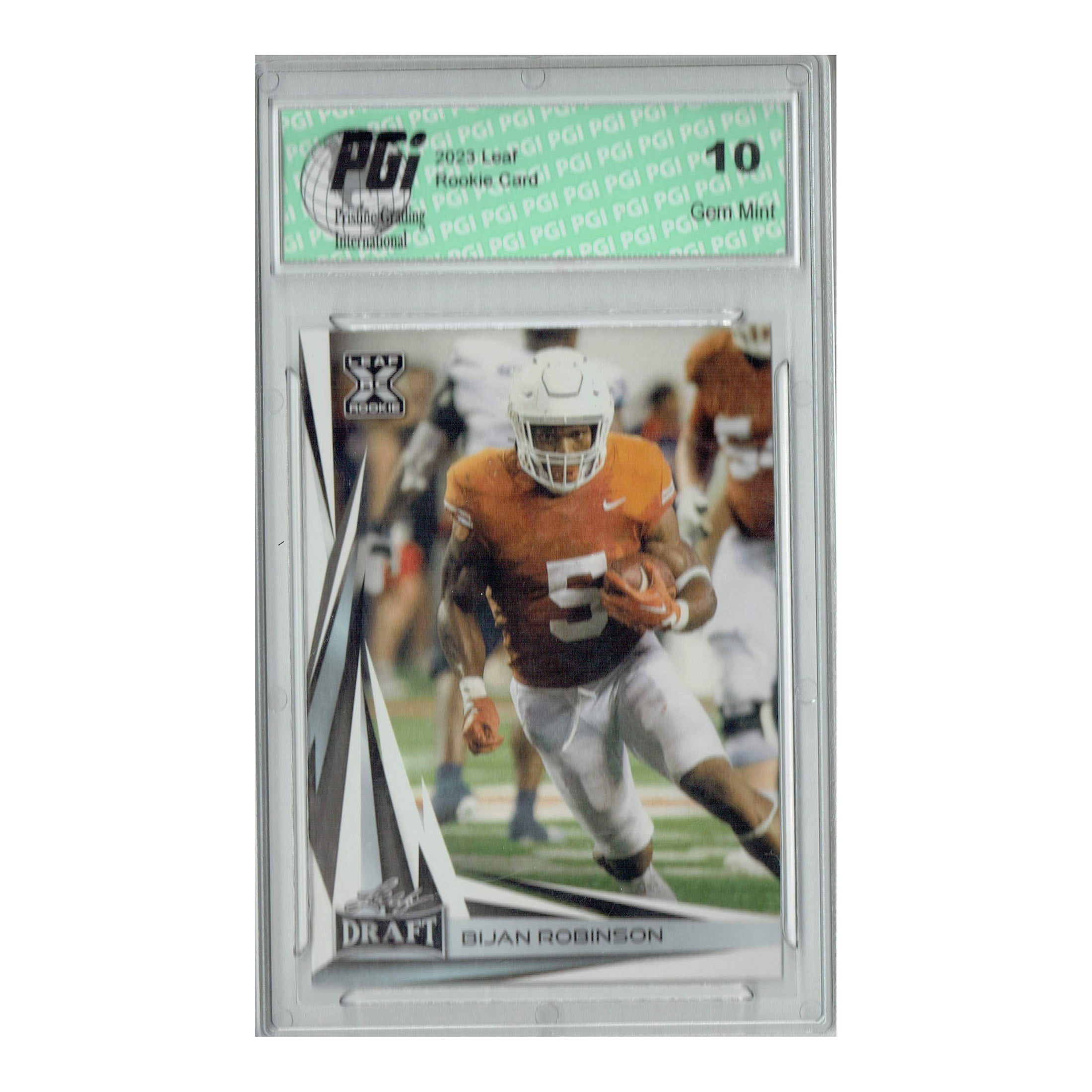 Bijan Robinson 2023 Leaf Football #B2-5 Special Edition Rookie Card PGI 10