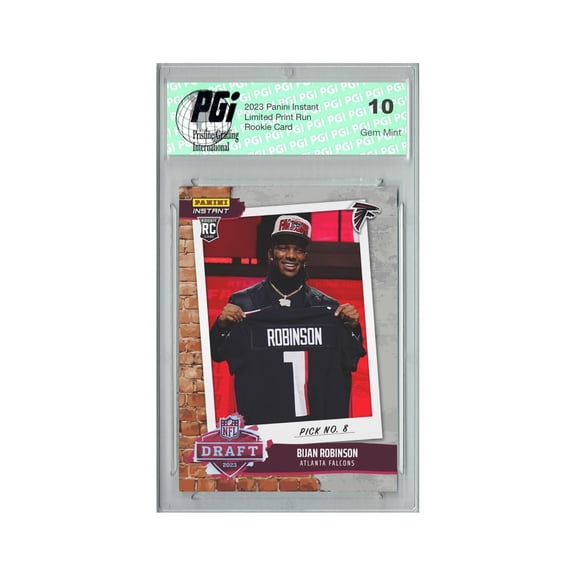 Bijan Robinson 2023 Panini Instant #DN5 NFL Draft Night Rookie Card PGI 10