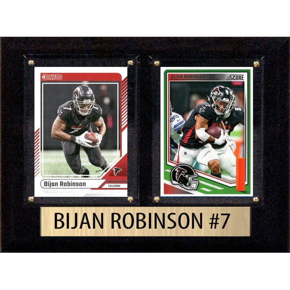 Bijan Robinson Score Donruss 2025 2024 2 Card 6" x 8" Plaque Atlanta Falcons