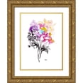 thumbnail image 1 of Bijou, Andrea 25x32 Gold Ornate Wood Framed with Double Matting Museum Art Print Titled - Colorful Bouquet, 1 of 4
