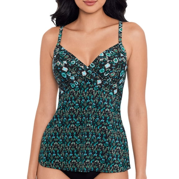 Miraclesuit womens 	 Myrra Tankini, 12, Black