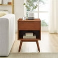 thumbnail image 1 of Bika Hom ET1008WN Mid-Century Modern Solid Wood Night Stand, Walnut, 1 of 4