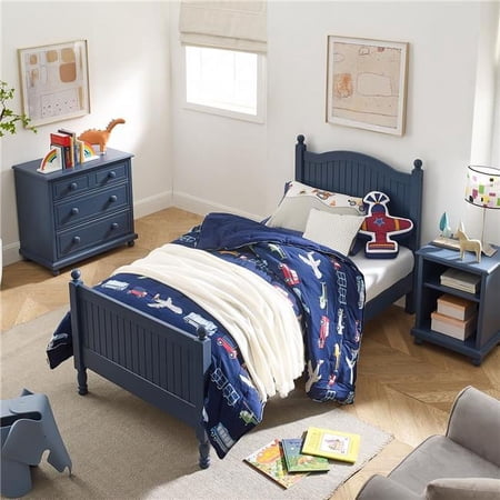 Bika Hom ST1019B Modern 3-Drawer Bedroom Dresser, Blue