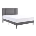 thumbnail image 1 of Bika Home BU1005G-Q Faux Leather Upholstered Platform Queen Size Bed, Grey, 1 of 7
