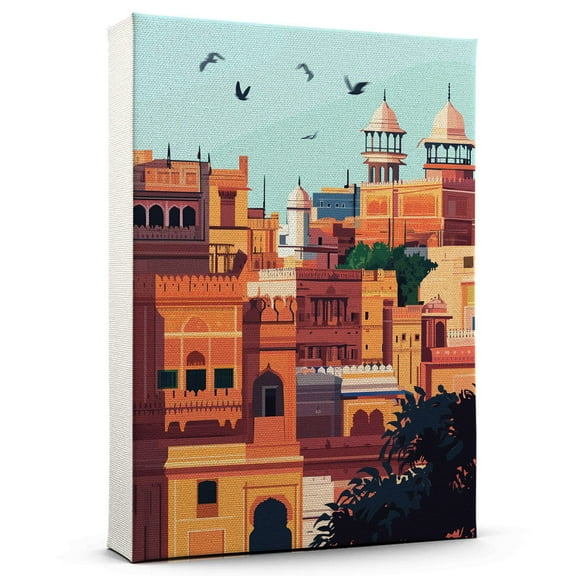 Bikaner Canvas Print, India Canvas Wall Art, Bikaner Decor Travel Canvas, India Travel Gift, Housewarming Gift - 99AZ134