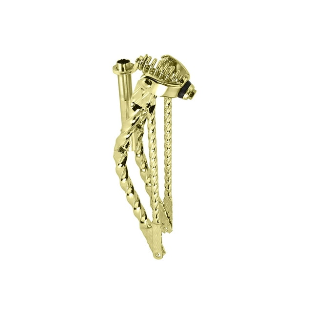 Lowrider Square Twisted Spring Fork Bars (Gold) | For 20" Lowrider Bicycles, Steel Construction