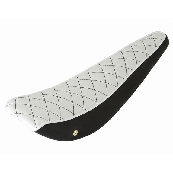 Bike 20 Dimond Banana Saddle Vinyl White Black/Skirt Black/Stitch.