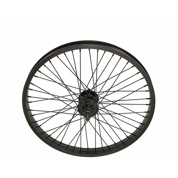 Bike 20 x 2.125 Alloy Rear Wheel 9T Driver 48 Spoke 14gSS/Black 14mm Axle Sealed Bearing Double Wall Black.