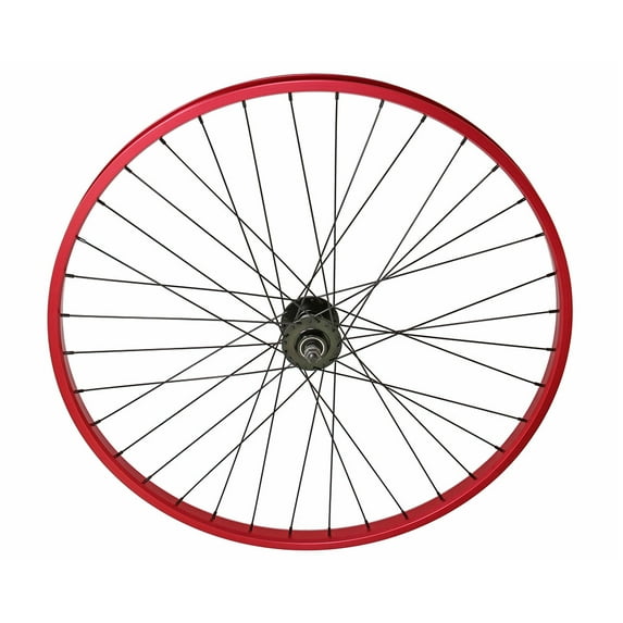 Bike 29 x 30mm Alloy Front Wheel 36 Spoke 14G Red 3/8 Axle Double Wall Red.