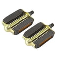 thumbnail image 1 of Bike 507 Block Pvc Pedals 1/2 Black/Gold. bike part, bicycle parts., 1 of 1