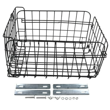 Bike Accessories Basket Bicycle Stainless Steel Rear Back Basket Bike Folding Basket Large Capacity