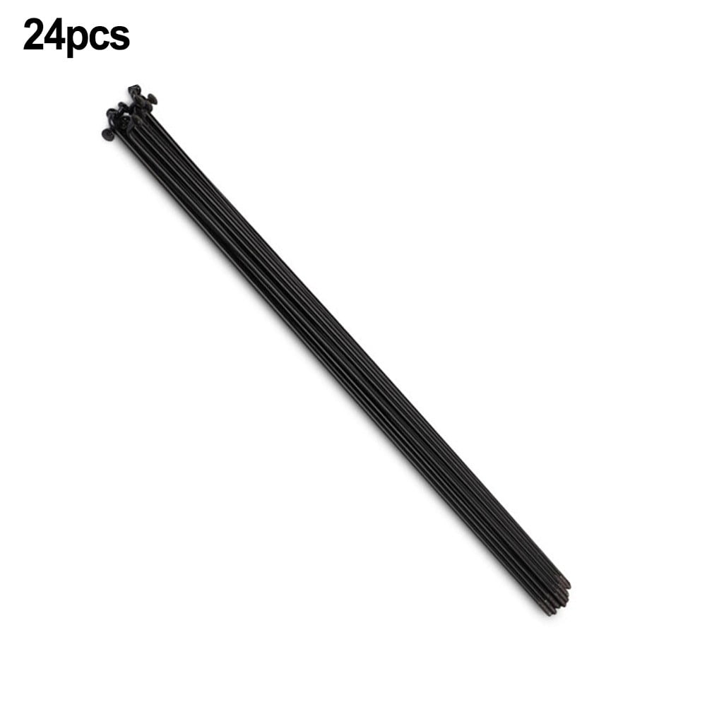 Jeu De 36 Rayons Et Tétons Vélo – 13G, Longueur 249mm, Acier Noir – Universel, Neuf