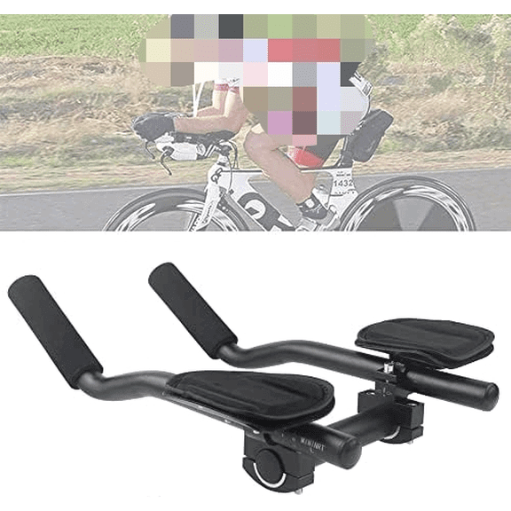 Bike Aero Bar, Aluminum Alloy Aero Bars for Road Mountain Bike, Bicycle Racing TT Handlebar Clip on Armrest Bar, Relaxation HandleTriathlon Handkebars $$Sport & Recreation Other