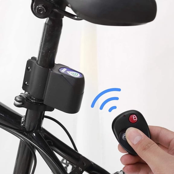 Bike Alarm Lock – Anti-Theft Bicycle Alarm with 120dB Security Alarm, Ultralight 0.1 kg, Wireless Remote Control, Electronic Lock for Bikes