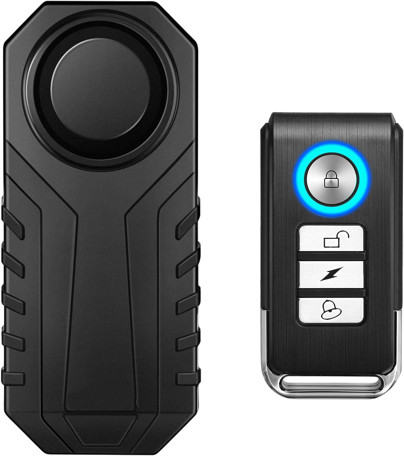 Bike Alarm with Remote , 113dB Wireless Anti-Theft Vibration Motorcycle Bicycle Alarm Vehicle Security Alarm System (Black)