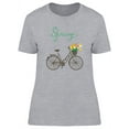 thumbnail image 1 of Bike And Flowers T-Shirt Women -Image by Shutterstock, Female Small, 1 of 2