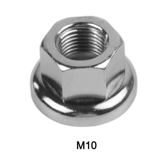 Bike Axle Track Nuts Stainless Steel M10 Anti-Slip Locking Nuts for Fixed Gear Bicycle Front Rear Hub Axle Replacement Parts Silver 2 Pack