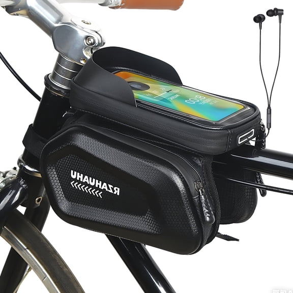 Bike Bags for Bicycles,DFITO Bike Phone Front Frame Bag with TPU Touch Screen Sun Visor Fit 7inch,Waterproof,2L Capacity