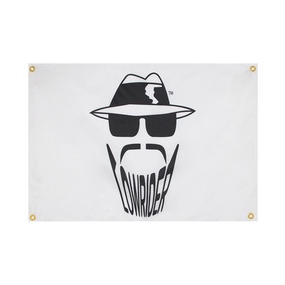 Bike Banner Original Lowrider Head Black/White.