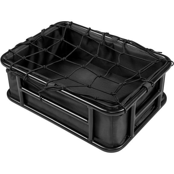 Bike Basket, Bicycle Basket Rear with Liner, Removable Metal Bike Basket, Bicycle Rear Basket for Most Bikes and E-Bike MesTG