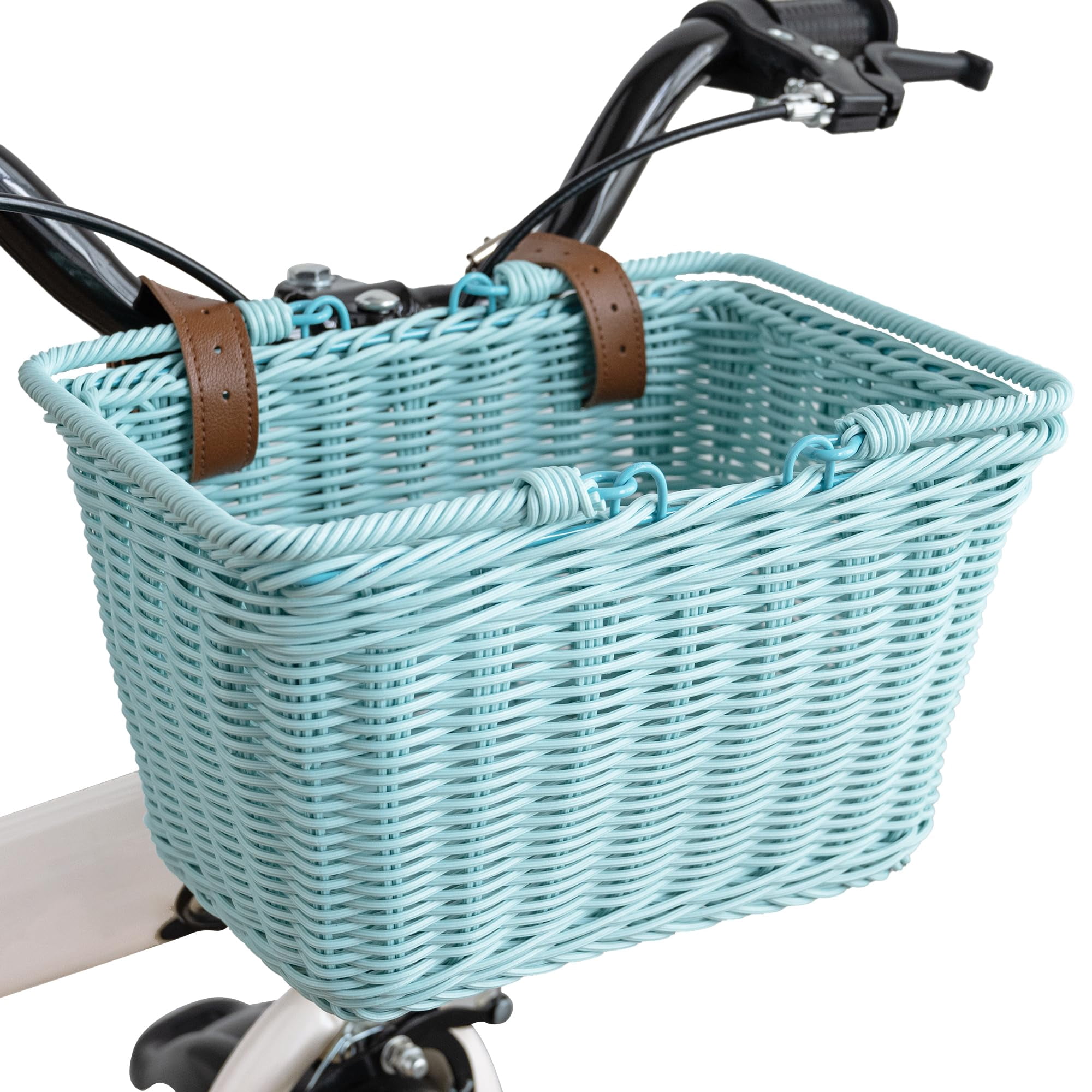 Bike Basket, Front Bicycle Bike Baskets, Small Wicker Bike Basket , Small Wicker Basket for Bike, 1-Pack